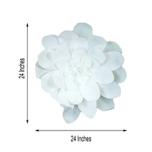 Floral backdrop décor: white foam flower with the measurements of 24 inches