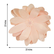 2 Pack | 20inch Blush / Rose Gold Life-Like Foam Dahlia Flowers