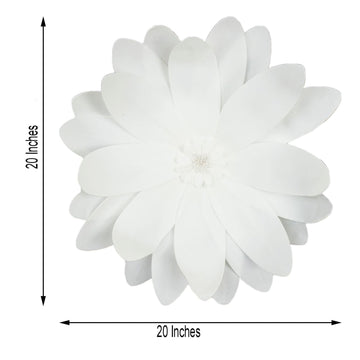 White Foam Dahlia Flower Heads - The Perfect Event Decor Flowers