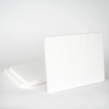 White Styrofoam Foam Rectangle Flats for Versatile Event Decor