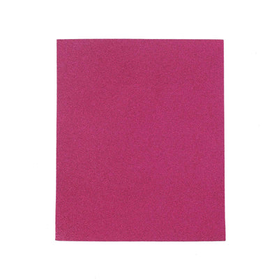 Pink glitter cardstock sheet on white background