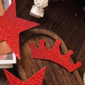 Burgundy Self-Adhesive Glitter Craft Foam Sheets - Add Sparkle to Your DIY Projects
