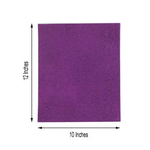 10 Pack Self Adhesive Glitter Foam Sheets in Purple Color 12 Inch x 10 Inch 