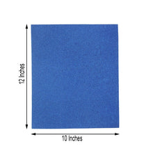 10 Pack Self Adhesive Glitter Foam Sheets in Royal Blue Color 12 Inch x 10 Inch 
