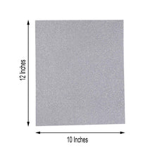 10 Pack Self Adhesive Glitter Foam Sheets in Silver Color 12 Inch x 10 Inch 