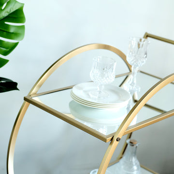 Elegant Gold Mirror Serving Tray for Chic Event Decor