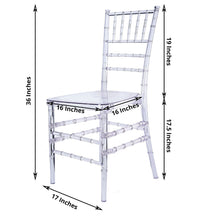 4 Pack Clear Resin Armless Stackable Transparent Chiavari Chairs