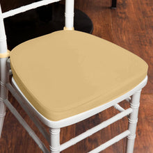 2inch Thick Champagne Chiavari Chair Pad, Memory Foam Seat Cushion With Ties and Removable Cover