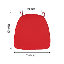 Chair Cushion Pads - Microfiber Polyester Red Rectangular Tie Less Skid Proof Cushion - 15.5 inches in length and 9.5 inches in width