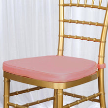Chiavari Chair Seat Cushion with Ties 2 Inch Thick Dusty Rose Memory Foam with Removable Cover