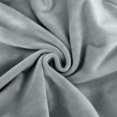 Soft gray fleece fabric with a smooth texture.