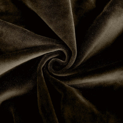 Dark velvet fabric swirl, showcasing smooth texture and rich color.