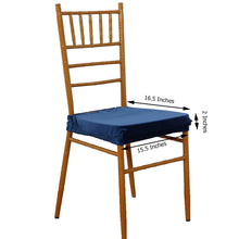 Navy Blue Dining Chair Seat Cushion Velvet Cover 