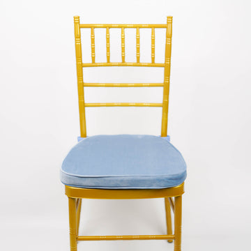 Upgrade Your Event Decor with the Dusty Blue Velvet Chiavari Chair Pad