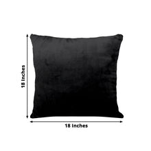 Black Soft Velvet Square Pillow Cover 18 Inch