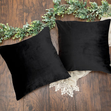 Elevate Your Home Decor with Black Velvet Pillow Covers