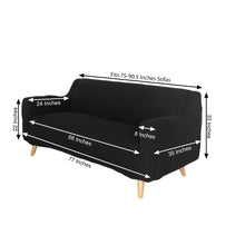 Stretch Standard Sofa Cover In Black
