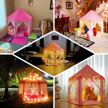 Pink Castle Play Tent 4.5 Feet With Star LED Lights & Transport Bag