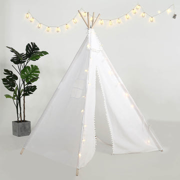 Kids Linen Teepee Play Tent in Natural - Create a Cozy and Magical Space for Your Child