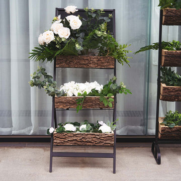 Natural Wood Planters for Earthy Elegance