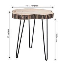 18 Inch Round Wood Side Table With 3 Legs Rustic Farmhouse
