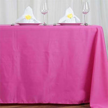 Polyester 72 Inch x 120 Inch Fuchsia Rectangle Tablecloth