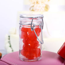 12 Pack | 3oz Clear Glass Cylinder Candy Party Favor Jars With Flip Lids