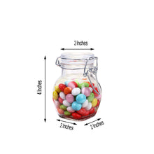 12 Pack | 4oz Clear Glass Apothecary Candy Party Favor Jars With Flip Lids