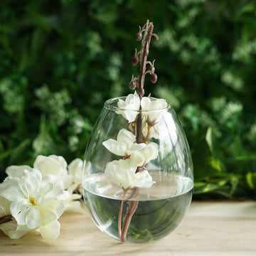 Elegant Clear Glass Wall Vase for Stunning Event Decor