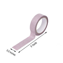 5 Pack Glitter Washi Tape in Pink Color 0.5 Inch x 5 Yards