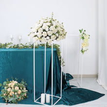 40 Inch White Glossy Metal Flower Stand