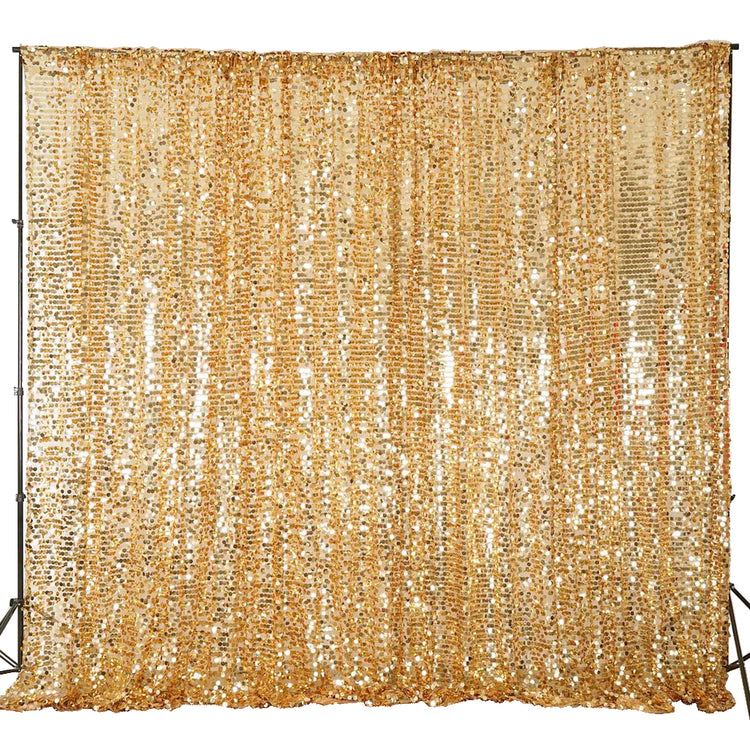 20ftx10ft Gold Big Payette Sequin Photo Backdrop Curtain