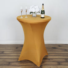 Cocktail Gold Spandex Table Cover