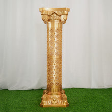 40 Inch Tall Gold PVC Venetian Artistic Roman Inspired Pedestal Column 4 Pack