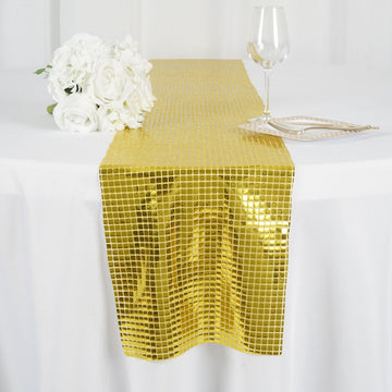 Add a Touch of Glamour with the Gold Dashing Mirror Foil Table Runner