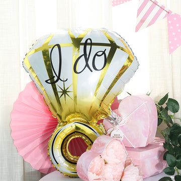 Gold Diamond Ring Balloon for Stunning Wedding Decor