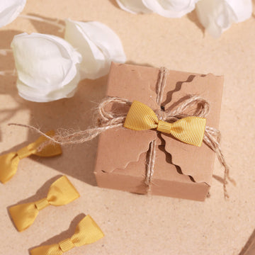 Enhance Your Event Decor with Gold Grosgrain Ribbon Bows