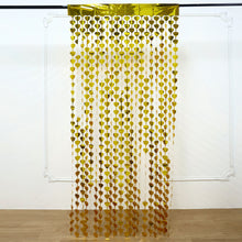 Tinsel Streamer Fringe Heart Gold Metallic Foil Curtain Backdrop 3 Feet By 6.5 Feet