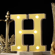 6 Gold 3D Marquee Letters - Warm White 6 LED Light Up Letters - H