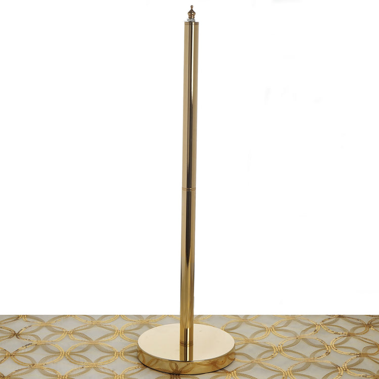 3 Pcs | Gold Metal Chandelier Lamp Stand Poles & Base