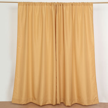 Add Elegance to Your Décor with Gold Polyester Drapery Panels
