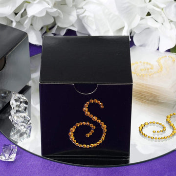 Add a Touch of Elegance with Gold Rhinestone Monogram Letter S