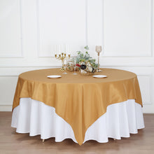 90" Gold Square Polyester Table Overlay