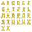 Gold balloon letters A to Z in a studio-style isolation shot.
