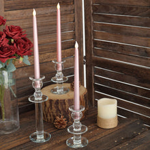 11 Inch Tall Rose Gold Plastic LED Taper Candles