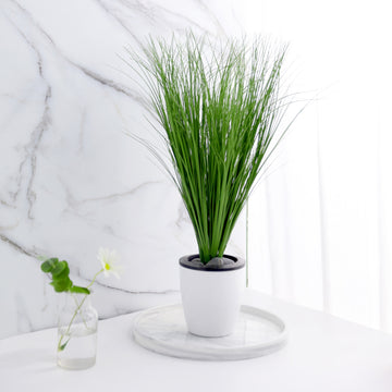 3 Plants Green Artificial Indoor/Outdoor Decorative Grass Sprays 20"