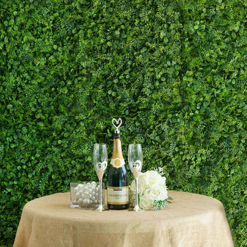 Green Boxwood Hedge Locust and Cypress Garden Wall Backdrop Mat 4 Artificial Panels 11 Sq ft.