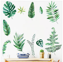 Green Tropical Leaves Wall Decals Stickers