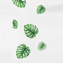 Green Tropical Monstera Leaves Wall Decal Stickers