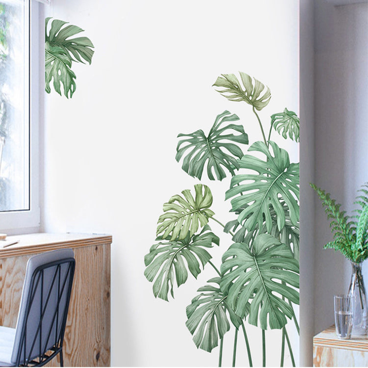 Tropical Palm Leaves Green Wall Decals